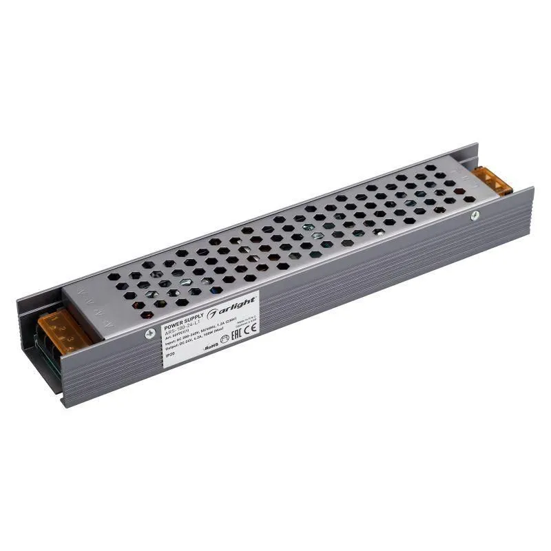 блок питания ars-100-24-l1 24в 4.2а 100вт ip20 сетка arlight 029751(1) от магазина Штепсель и батарейка.