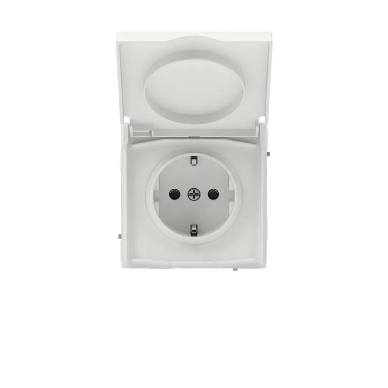 розетка силовая kant ip44 2p+e защ. шторки с крышкой бел. песок dkc 7010013 от магазина Штепсель и батарейка.