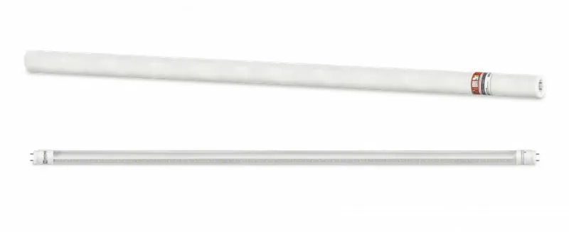 лампа светодиодная led-t8-п-pro 20вт трубчатая с двухсторонним цоколем прозрачная 4000к нейтр. бел. g13 2000лм 230в 1200мм неповоротн. in home 4690612030982 от магазина Штепсель и батарейка.