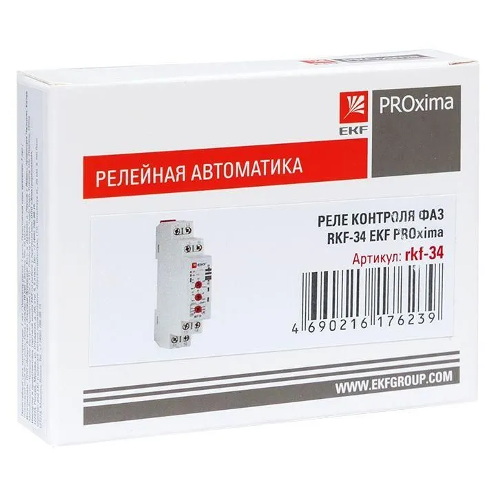 реле контроля фаз rkf-34 proxima ekf rkf-34 от магазина Штепсель и батарейка.