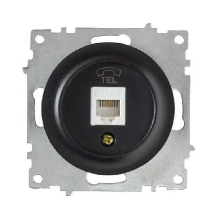 розетка телефонная 1-м сп florence rj11 механизм черн. (1e20601303) onekeyelectro 2172815 от магазина Штепсель и батарейка.
