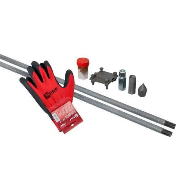 комплект заземления вертикальный d16 дл.3м (2х1.5м) hz proxima ekf gc-21300 от магазина Штепсель и батарейка.