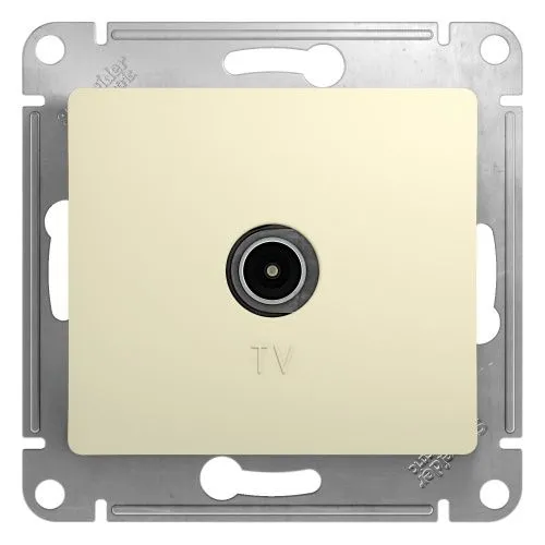 розетка телевизионная оконечная tv 1-м сп glossa 1дб механизм беж. se gsl000291 от магазина Штепсель и батарейка.