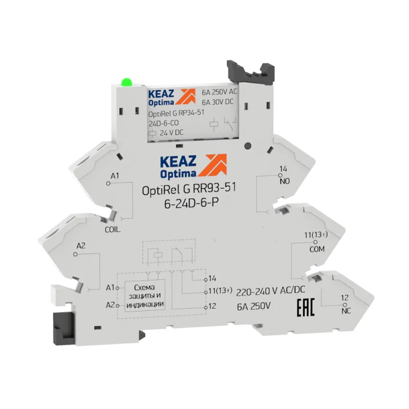 модуль релейный optirel g rm38-61-24u-6-p-co кэаз 280992 от магазина Штепсель и батарейка.