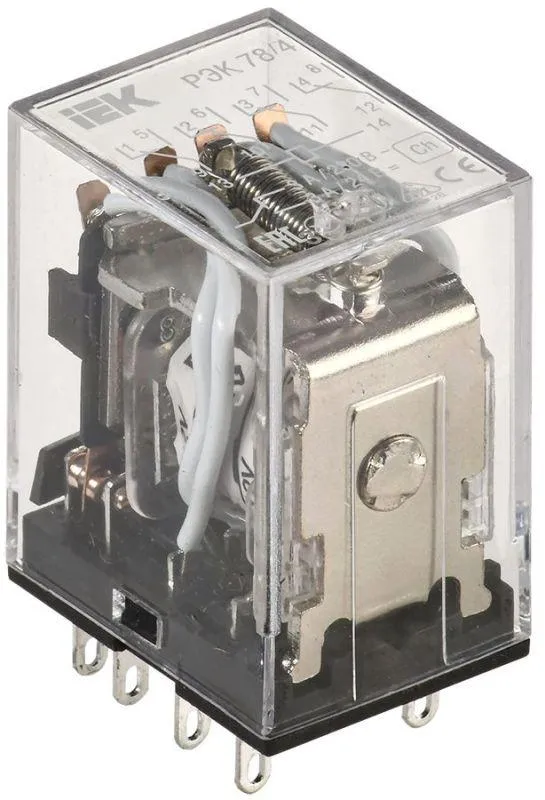 реле рэк 78-4 3а 12в dc iek rrp20-4-03-012d от магазина Штепсель и батарейка.