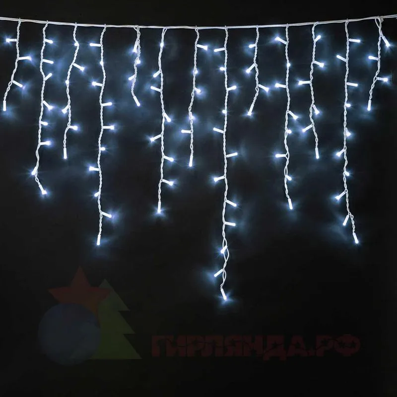 гирлянда светодиодная "бахрома" oic080w-c-e-31v 2х0.48м 20 нитей 80led бел. 16/48/40/24см уличная соединяемая до 10шт с контроллером shlights 4690601049773 от магазина Штепсель и батарейка.