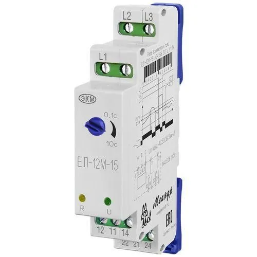 реле контроля напряжения 3ф ел-12м-15 ухл4 ac 400в задержка срабатывания 0.1...10с ток контактов исполнит. реле 8а 2п меандр a8302-16934430 от магазина Штепсель и батарейка.