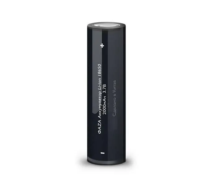 аккумулятор 18650 3.7в li-ion 2000ма.ч без платы защиты фаzа 5037731 от магазина Штепсель и батарейка.