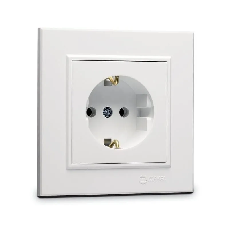 розетка с/з сп karea 16а ip20 бел. makel 56001028 от магазина Штепсель и батарейка.