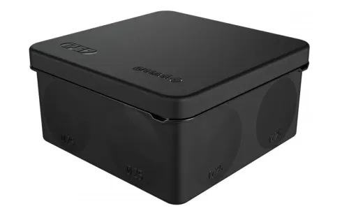 коробка распределительная о/п, 2к, hf, уф 100х100х50мм ip67 (48 шт) цвет-черный greenel от магазина Штепсель и батарейка.
