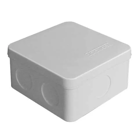 коробка распределительная оп 84х84х45мм ip54 7 выходов без гермовводов крышка защелкивающаяся сер. epplast 125102 от магазина Штепсель и батарейка.