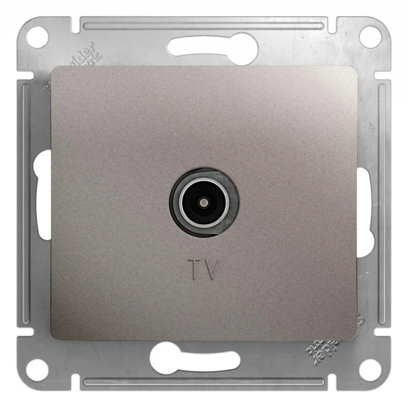 розетка телевизионная tv glossa коннектор механизм платина se gsl001293 от магазина Штепсель и батарейка.