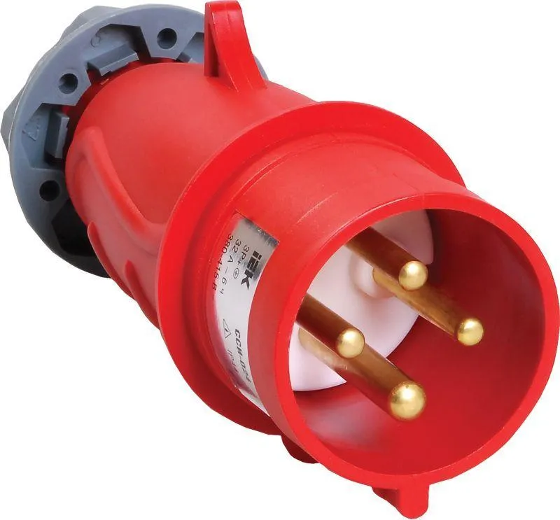 вилка эл. каб. 32а 3p+pe 380в ip44 magnum сси-024 iek psn02-032-4 от магазина Штепсель и батарейка.