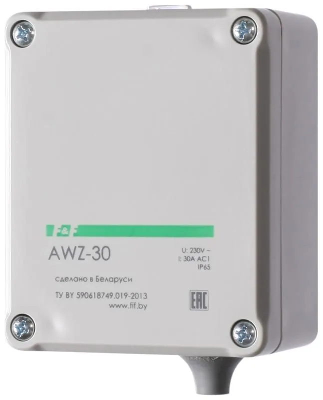 фотореле awz-30 30а 13 ip65 встроенный фотодатчик монтаж на поверх. f&f ea01.001.004 от магазина Штепсель и батарейка.