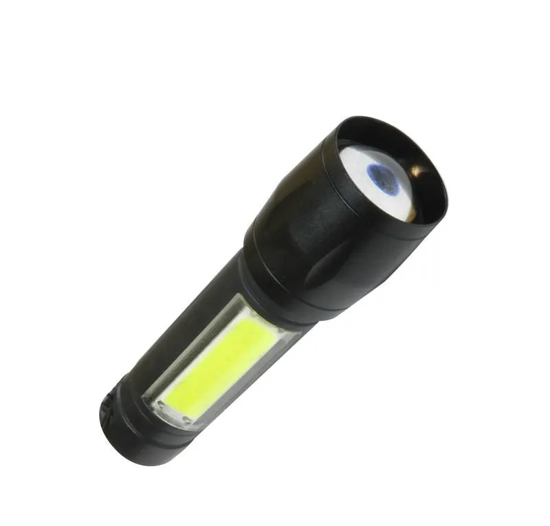 фонарь аккумуляторный xpe 3вт + cob 3вт литиевый аккум. 600ма.ч micro usb шнур космос kocac1011lith от магазина Штепсель и батарейка.