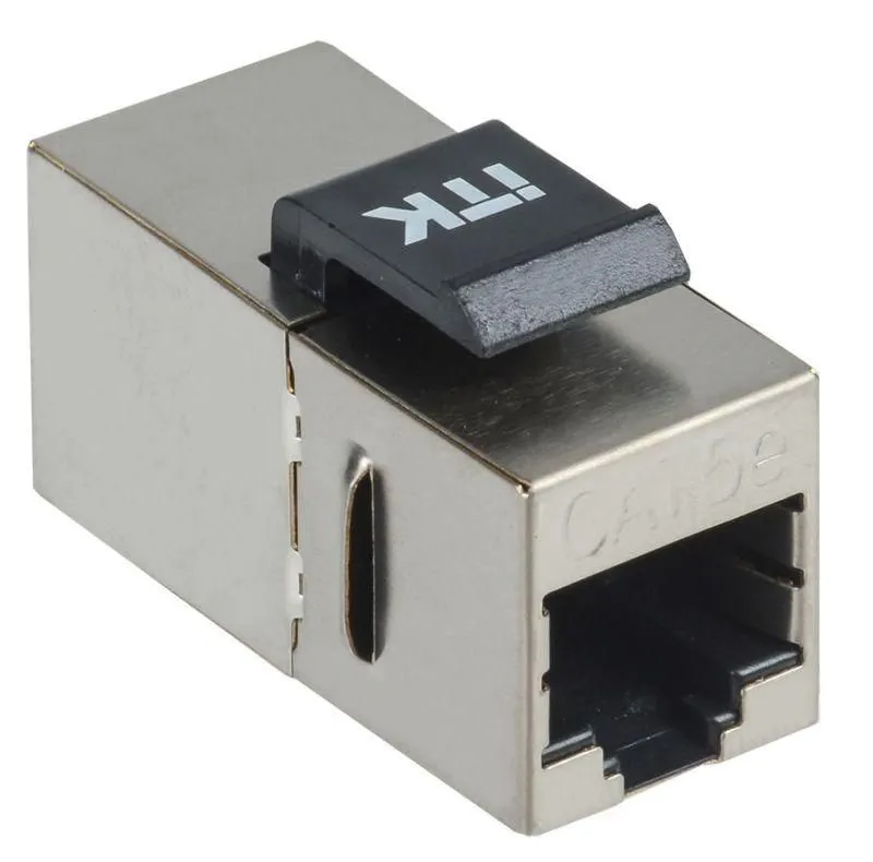 адаптер проходной keystone jack rj45-rj45 кат.5e ftp itk cs7-1c5ef от магазина Штепсель и батарейка.
