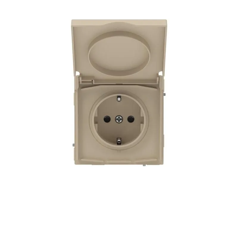 розетка силовая kant ip44 2p+e защ. шторки с крышкой ванильн. марципан dkc 7015013 от магазина Штепсель и батарейка.