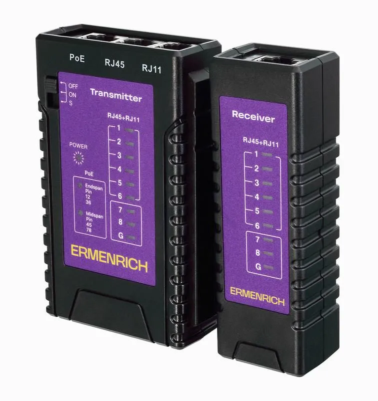 тестер кабельный netgeeks np10 фиолет. ermenrich 85300 от магазина Штепсель и батарейка.