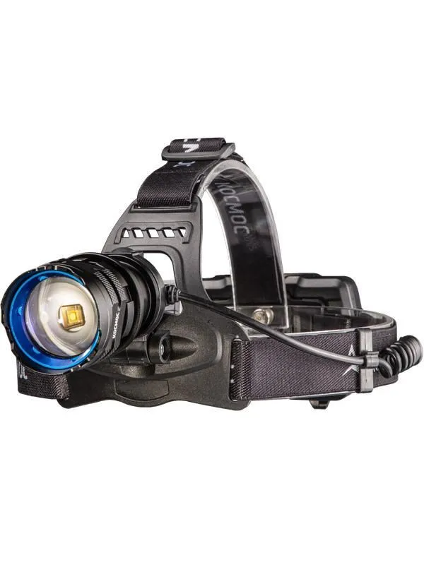 фонарь налобный аккум. 10вт laser led/li-ion18650 3х1200ма.ч алюм. космос (koc854lit) от магазина Штепсель и батарейка.