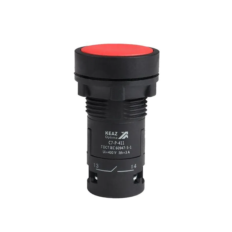 кнопка optisignal compact d22 с7-p-411 красн. 1но+1нз xb7na45 кэаз 362045 от магазина Штепсель и батарейка.
