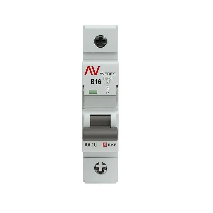 выключатель автоматический модульный 1п b 16а 10ка av-10 averes ekf mcb10-1-16b-av от магазина Штепсель и батарейка.