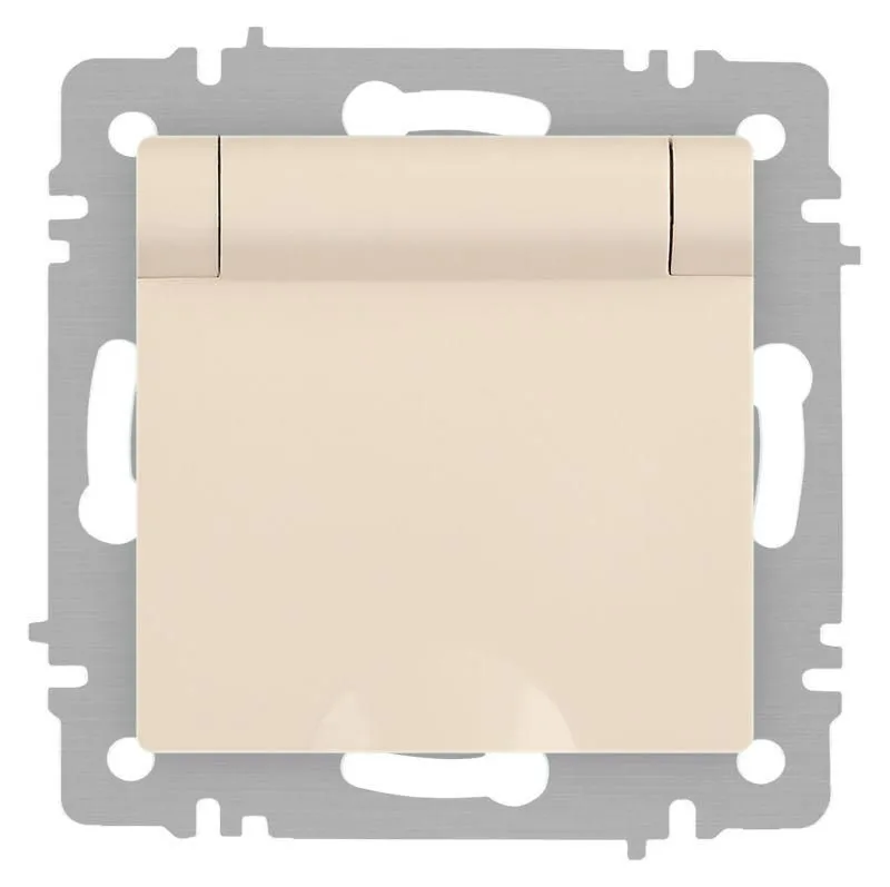 розетка accent 6-203-02 2p+e schuko с крышкой 16а-250в ip20 су сл.кость intro б0063716 от магазина Штепсель и батарейка.