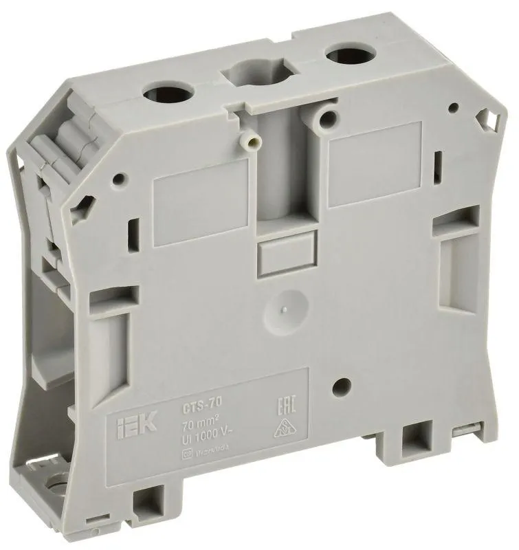 колодка клеммная cts 70кв.мм сер. iek yct10-00-k03-070 от магазина Штепсель и батарейка.