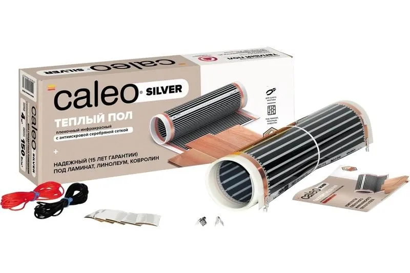 комплект "теплый пол" (пленка) silver 220вт/кв.м 3кв.м caleo уп-00000075 от магазина Штепсель и батарейка.