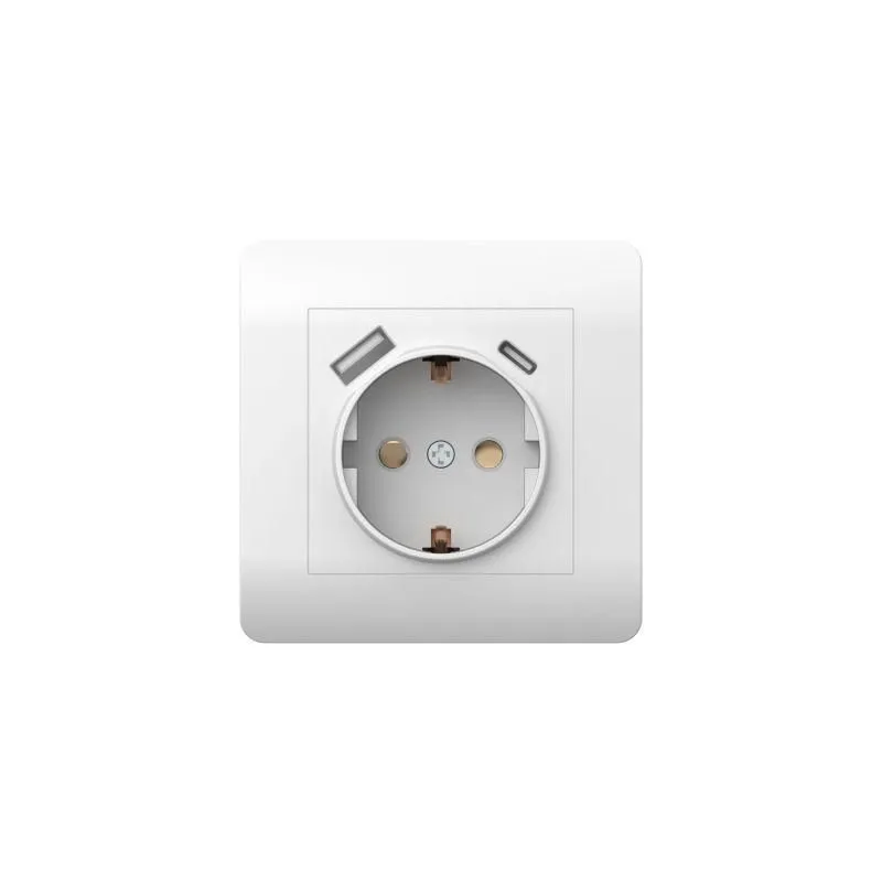 розетка new3-e 16а с заземл. защ. шторки с 2-мя заряд. устройствами usb a+c 5в/2.1а бел. chint 431552 от магазина Штепсель и батарейка.