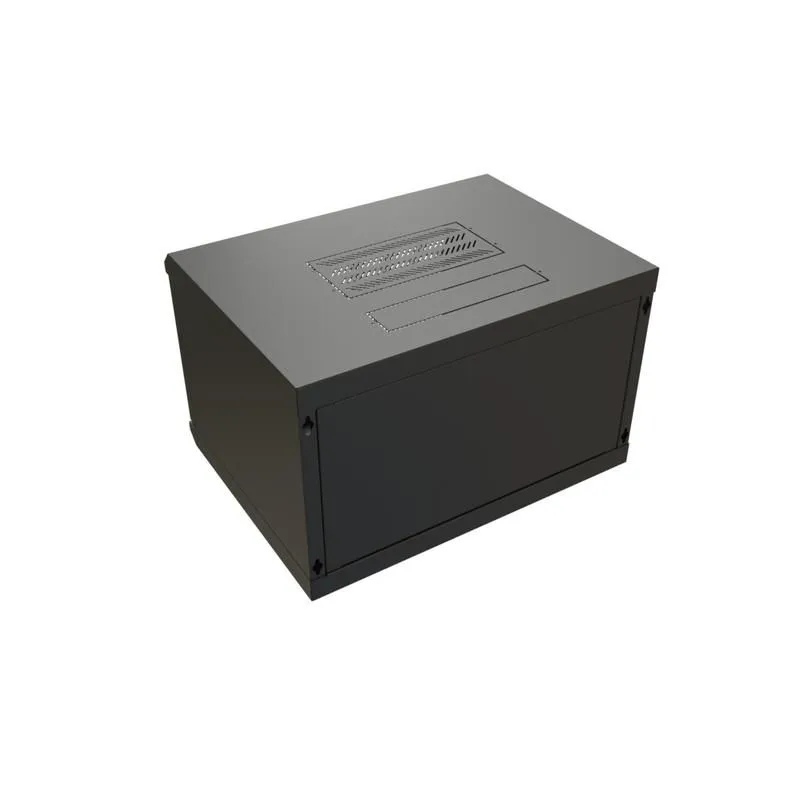 шкаф настенный 19дюйм wr-tw-0966-gp-ral9004 (19дюйм) 9u 500х600х600мм ral 9004 стеклянная дверь черн. (разобранный) wrline 520243 от магазина Штепсель и батарейка.