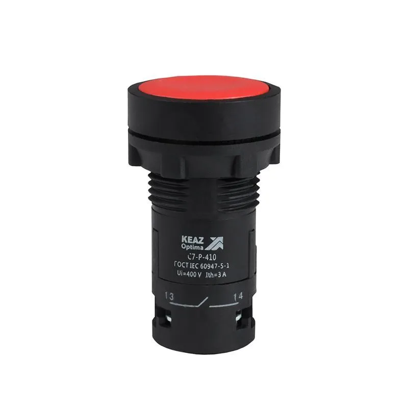 кнопка optisignal compact d22 с7-p-410 красн. 1но xb7na41 кэаз 362033 от магазина Штепсель и батарейка.