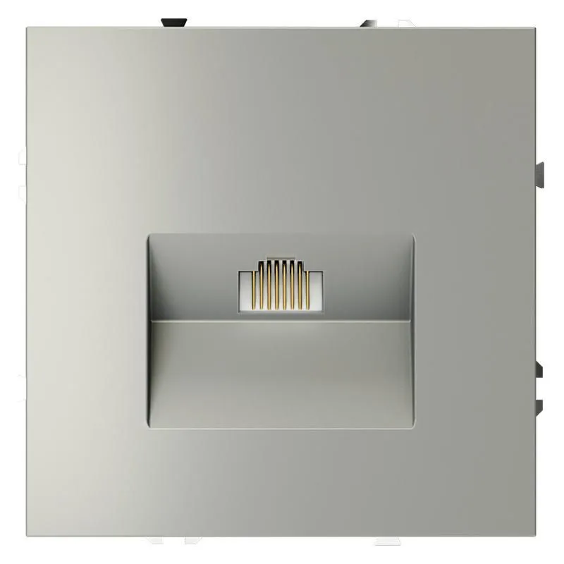 розетка компьютерная 1-м сп s70 rj45 кат.6 механизм сталь voltum vls060105 от магазина Штепсель и батарейка.