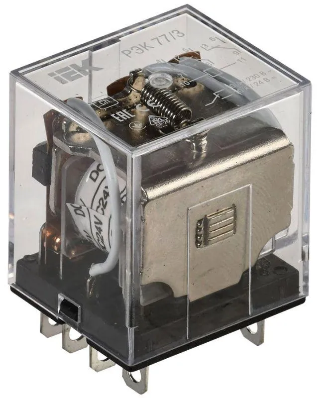 реле рэк 77-3 10а 24в dc iek rrp10-3-10-024d от магазина Штепсель и батарейка.