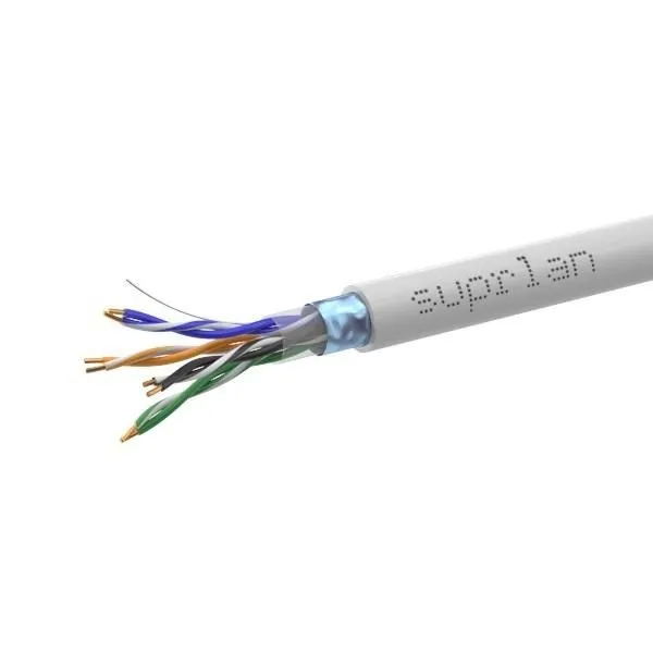 кабель витая пара f/utp кат.5e 4х2х24awg solid cu pvc standard сер. (м) suprlan 01-1031-1 от магазина Штепсель и батарейка.