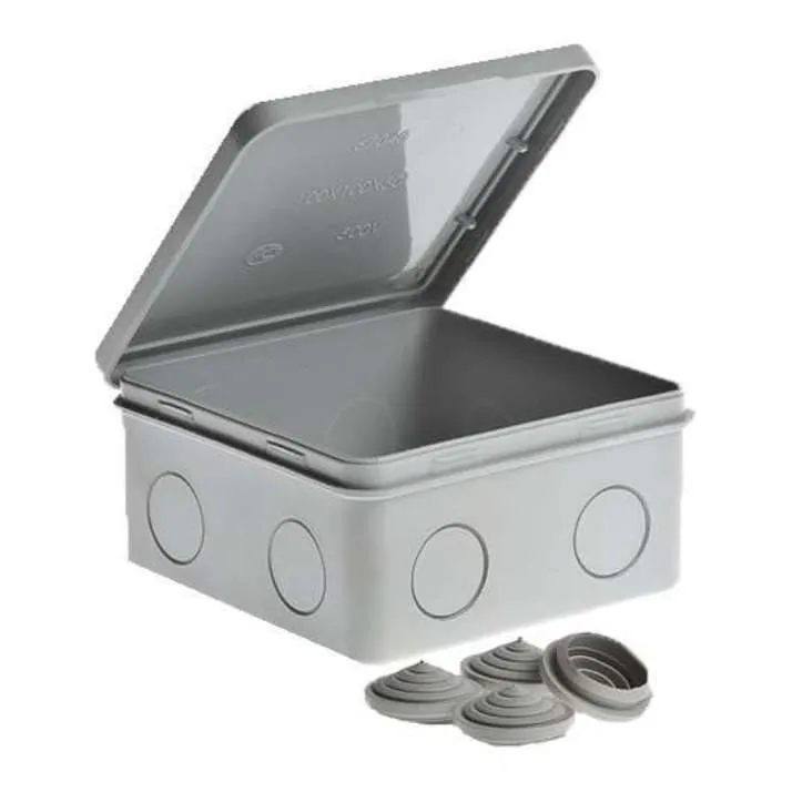 коробка оп тусо распаячная 100х100х50мм откид. крышка ip54 ruvinil 67044 от магазина Штепсель и батарейка.