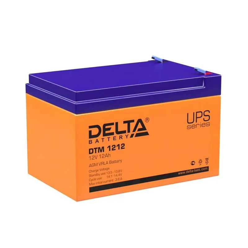 аккумулятор ups 12в 12а.ч dtm 1212 delta 4614010050008 от магазина Штепсель и батарейка.