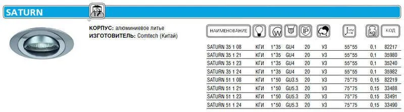 светильник saturn 35 1 23 комтех p00360 от магазина Штепсель и батарейка.