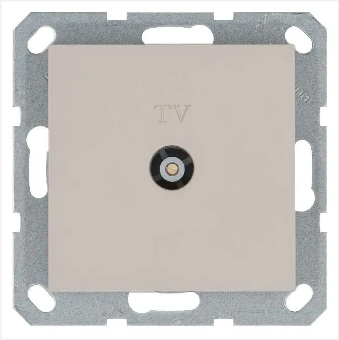 розетка телевизионная оконечная tv ф9.5мм механизм тауп jasmart g6001t от магазина Штепсель и батарейка.