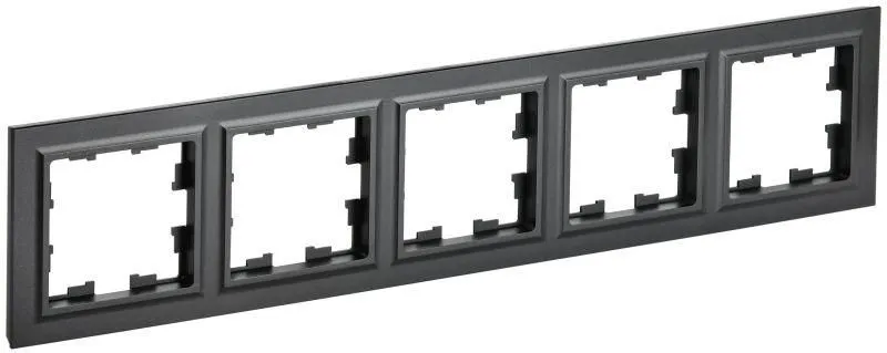 рамка 5-м brite ру-5-брч черн. iek br-m52-k02 от магазина Штепсель и батарейка.
