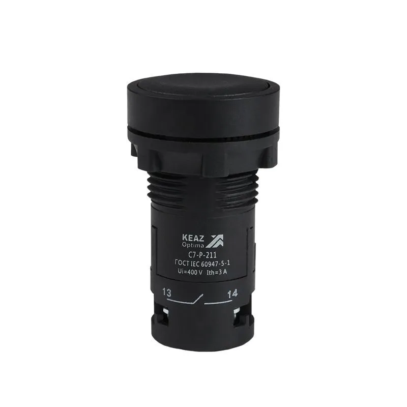 кнопка optisignal compact d22 с7-p-211 черн. 1но+1нз xb7na25 кэаз 362043 от магазина Штепсель и батарейка.