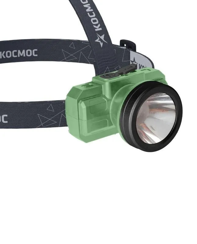 фонарь аккумуляторный налобный 2вт led li-ion 14500 500ма.ч корпус abs-пластик usb-шнур type c регулируемый эласт. ремешок космос koc516lit от магазина Штепсель и батарейка.