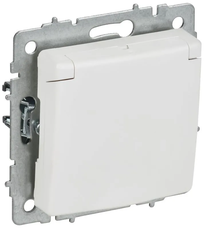 розетка brite рсбш10-3-браб 16а ip20 с заземл. защ. шторки с крышкой механизм арктич. бел. iek br-r16-16-k91 от магазина Штепсель и батарейка.