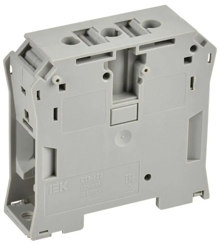 колодка клеммная cts 120кв.мм сер. iek yct10-00-k03-120 от магазина Штепсель и батарейка.