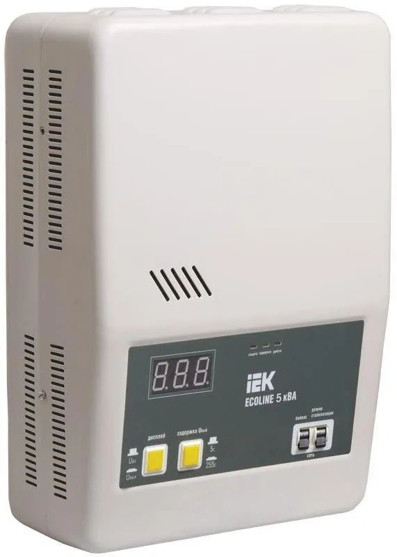стабилизатор напряжения ecoline 5ква настен. iek ivs27-1-05000 от магазина Штепсель и батарейка.